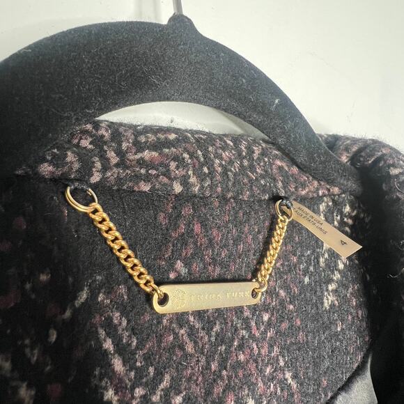 Trina Turk Printed Wool Belted Wrap Coat Size 4 - Picture 7 of 8